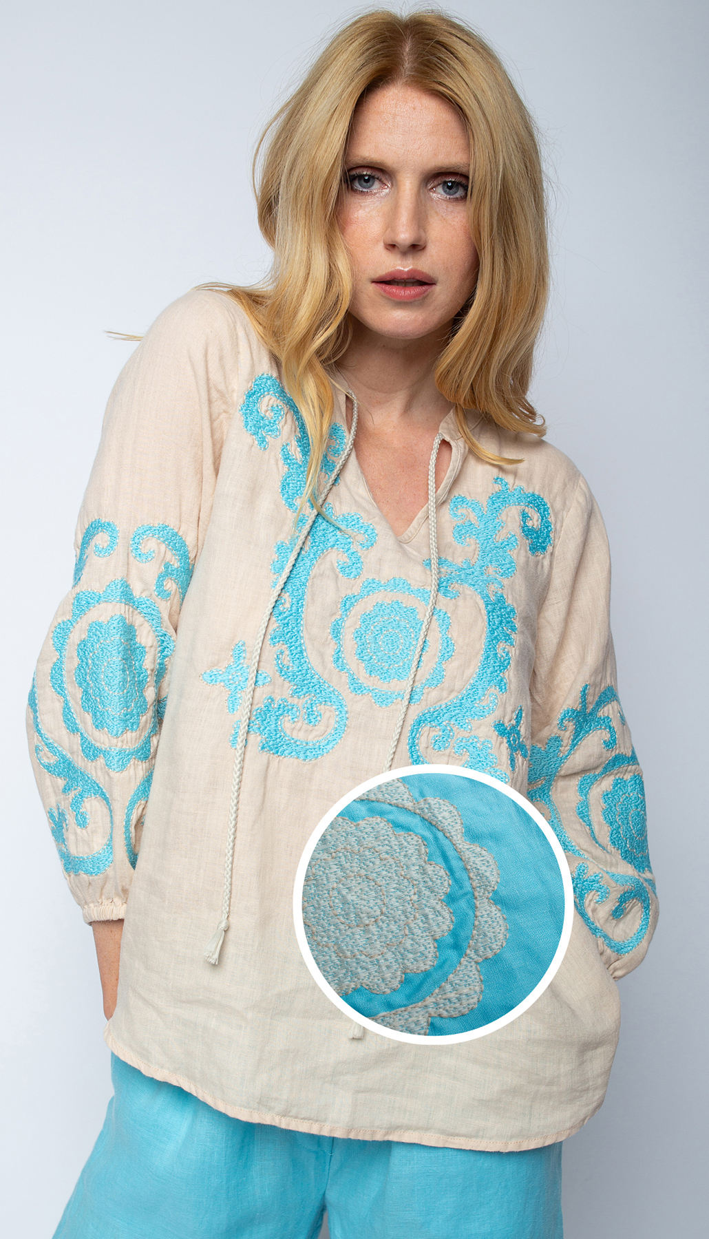 BLOUSE SAND 6362-154003 VAN EMILY VAN DEN BERGH