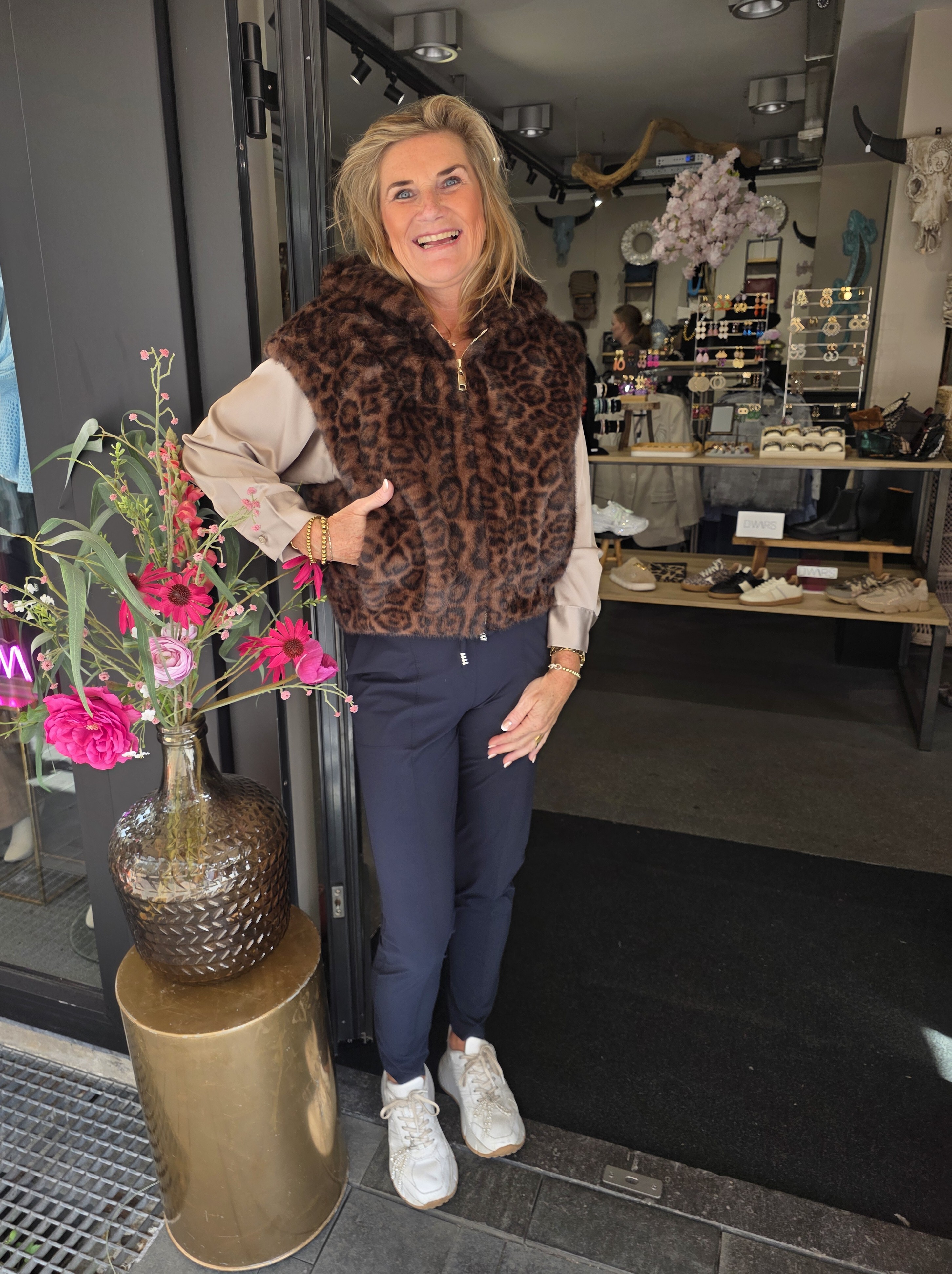 BODYWARMER TIJGERPRINT MARY